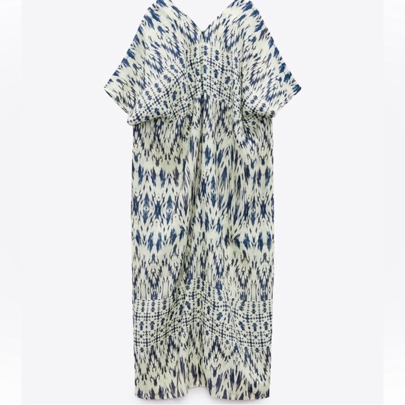 PRINTED RAMIE TUNIC DRESS - Picture 9 of 11